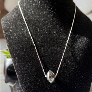 Sterling Silver Necklace with Sterling saucer pendant